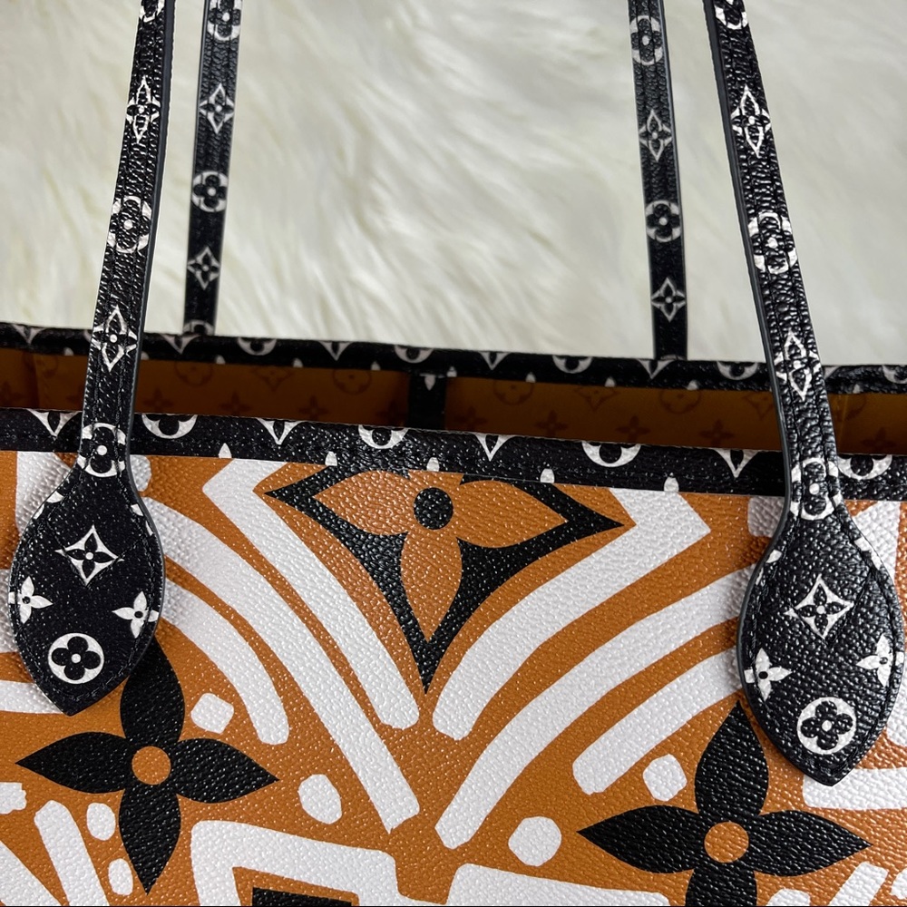 Louis Vuitton Limited Edition Orange/Black Monogram Crafty Neverfull MM … - Picture 4 of 16